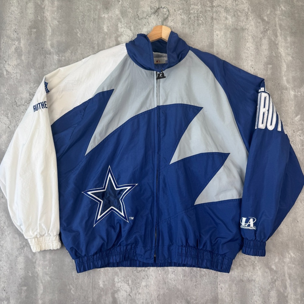 Vintage Dallas Cowboys Shark Tooth Jacket Men's XL NFL Logo Athletic 90s